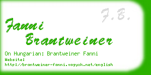 fanni brantweiner business card